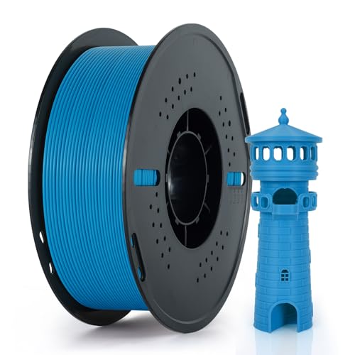 Image of Kingroon PLA Filament 1.75mm 3D Printer Filament Blue Pla Filament 1kg Filament Dimensional Accuracy + /- 0.02mm, Fit Most FDM Printer,Light Blue