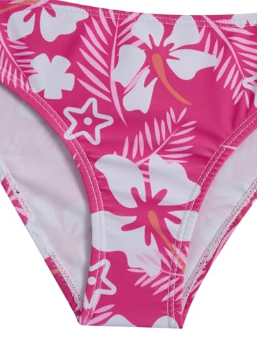 Image of COZYEASE Girls' 2 Piece Ditsy Floral Print Knot Front Ruched Triangle Bikini Swimsuit