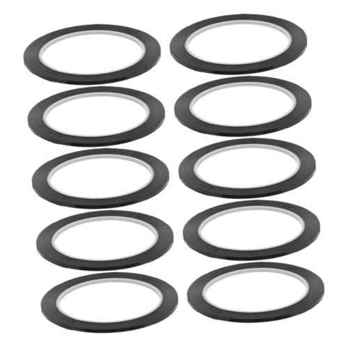 Operitacx 10個板用黒色薄膜ラインテープ 超薄型耐熱ホワイトボードドライイレーステープ 罫線マスキングテープ 学校オフィスマルチマーク管理用