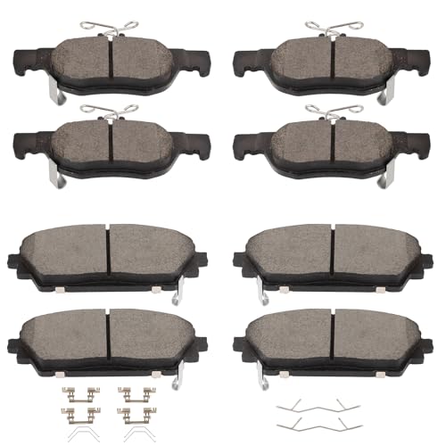Image of SCITOO D2218 D2219 Front & Rear Ceramic Brake Pad Sets 2019-2023 For Mazda For 3,2019-2022 For 3 Sport