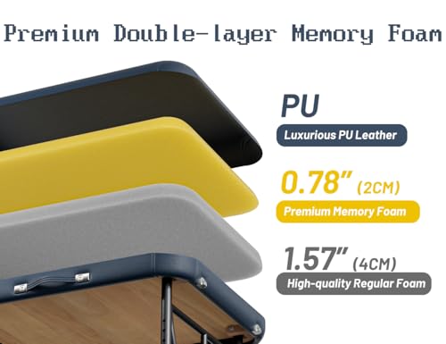 Image of 2 Fold Professional Massage Table Portable Hold Up to 1100LBS Blue