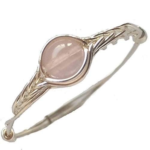 Miniatura 4 de Genuine Rose quartz ring sterling silver rings for women chakra healing crystals handmade by GRB ROY