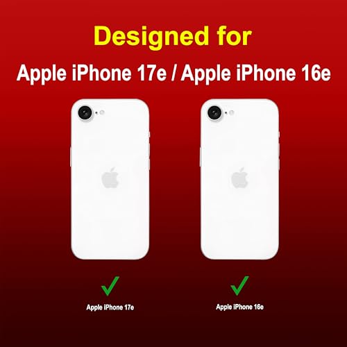 Image of Zapcase Back Case Cover for iPhone 17e | Compatible for iPhone 17e Back Cover | Liquid Silicon Magic Case with Camera Protection | Red