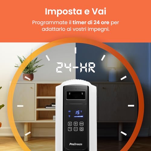 Pro Breeze Radiatore ad Olio Digitale 2500W - 10