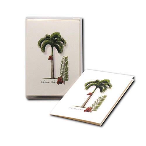 Image of Earth Sky + Water - Christmas Palm Notecard Set - 8 Blank Cards with Envelopes