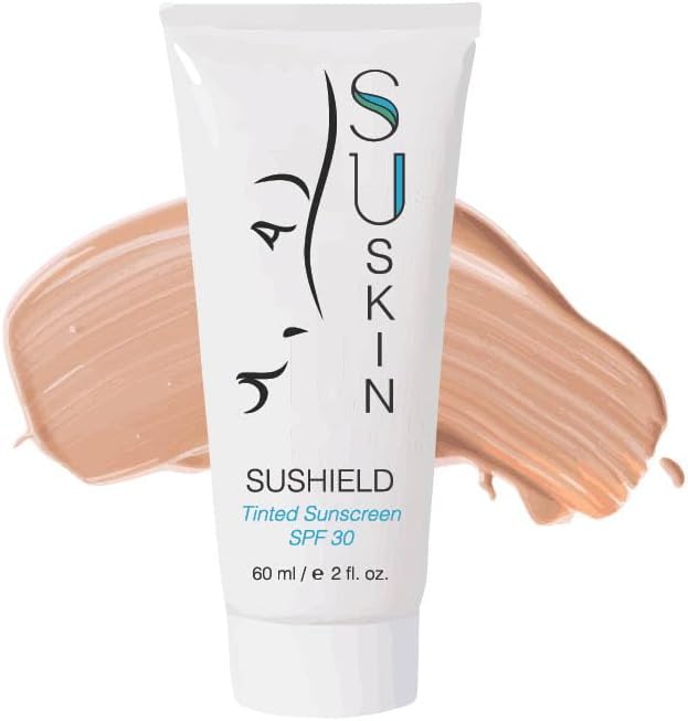 Su-SkinTinted Mineral SPF Moisturizer for Face, SuShield 30 SPF, All Natural Care with UVA/UVB Protection