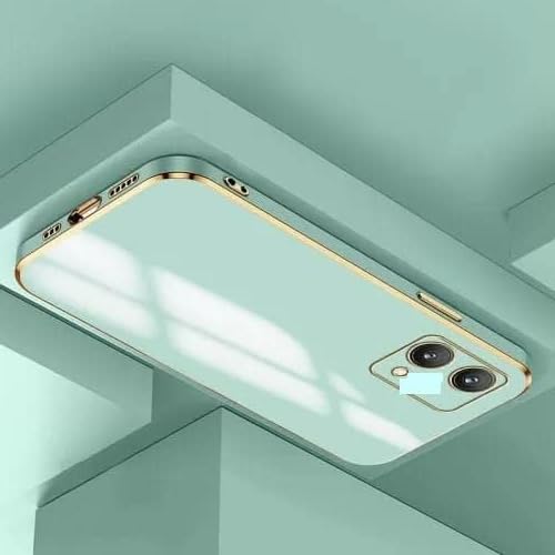 Image of for Motorola /Moto G54 5G Plating Square Gold Frame Phone Case Luxury Soft Silicone Back Cover for Motorola /Moto G54 5G (Mint Green)