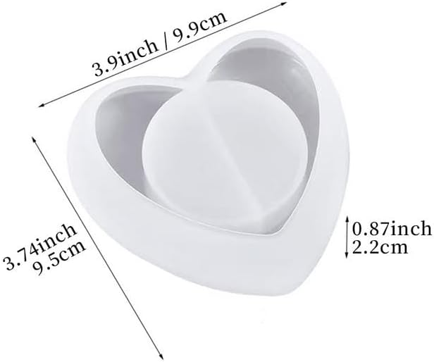 Miniatura 4 de YIRUZWRD Portavelas de resina para candelitas, forma de corazón, moldes de silicona de fundición epoxi para decoración de mesa del hogar