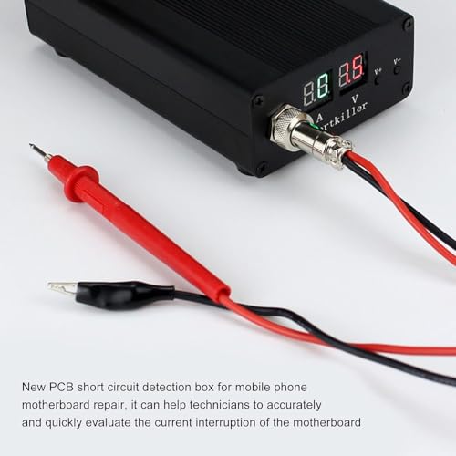Image of Mobile Phone Short Circuit Detector, Motherboard Short Circuit Repairer,Repair Burner for iOS for Android,Adjustable Voltage Regulator Ammeter Circuit Testers for Phone Laptop Computer