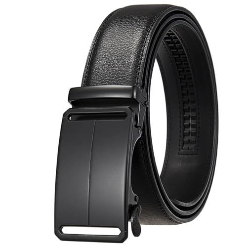 Men 3.5Cm Width Genuine Leather Belt Solid Automatic Buckle Mens Dress Suit Belts Style 3 130cm2