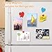 laapee 8x8 Square Magnetic Acrylic Picture Frame, Clear Double Sided Frame with Base, Frameless Floating Lucite Photo Frame Stands on Desk Table Horizontally or Vertically