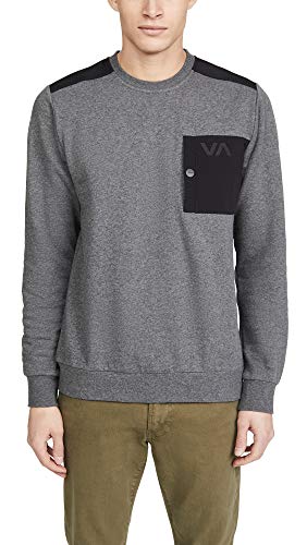 RVCA Sport Hybrid Crew Sweatshirt Grey Large