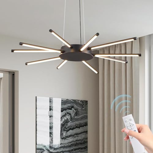 fengkiop 39.37 inches Modern Sputnik Chandelier 10 Light Dining Room