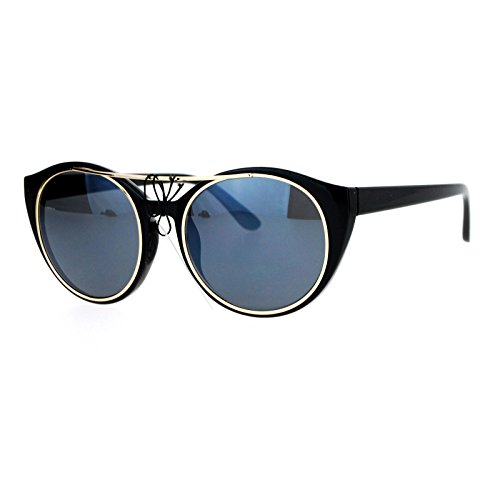 Womens Sunglasses Unique Wing Frame Metal Outline Stylish Shades