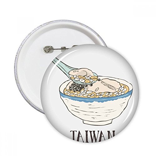 Pins badge rond Taiwan boisson rafraîchissante glace décoration vêtements XL 5pcs