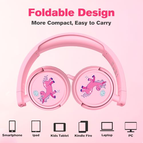 Casque pour smartphones et tablette K6 pliable rose spécial avion - 6