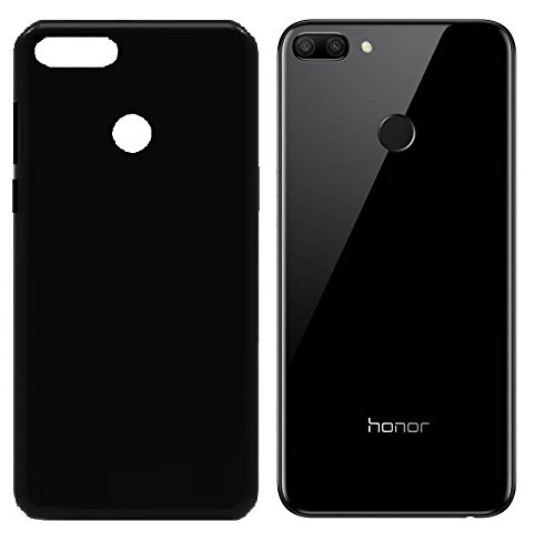 Image of Black Rubber Silicone Back Cover, Back Case, Plain Cover Case For Honor 9N