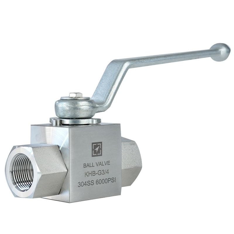 Válvula de bola hidráulica de acero inoxidable de alta presión y resistencia