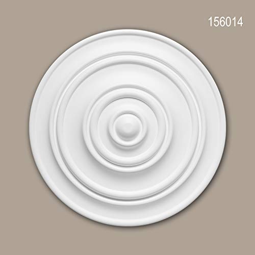 Rosetón de techo Profhome 156014 de poliuretano y 34 cm para lámparas 3