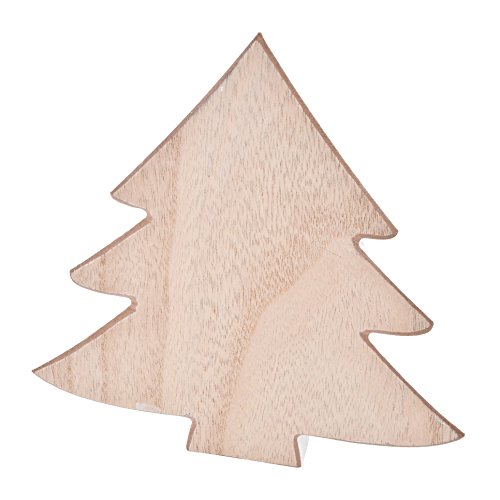 Objet d?coratif en bois sapin No?l Xmas Advent hiver D?coration - 16x15x2cm - Weiss