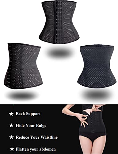 Youloveit Women's Waist Trainer Corset for Everyday Wear Steel Boned Tummy Control Body Shaper with Adjustable Hooks4