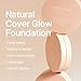LOVB LOVB Natural Cover Glow Cushion Foundation | Satin Radiant Finish | Korean Foundation Makeup | Long-Lasting Natural Coverage | for All Skin Types 0.42 oz. (21P Porcelain Ivory)