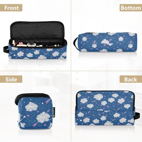 Bolsa organizadora de herramientas para cabello Cloud Arrow Navy para plancha, rizador, secador y accesorios de styling, portátil, resistente al calor, gran capacidad y apertura amplia miniatura 5