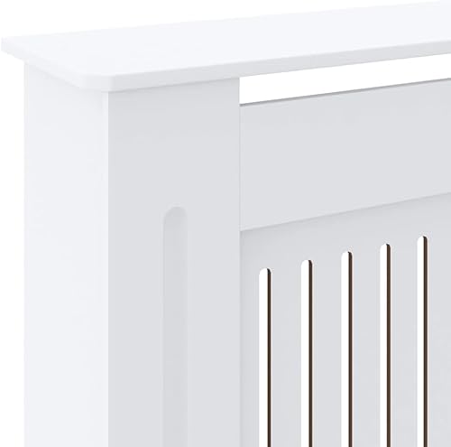 Miniatura 104 de 2 piezas de MDF para el hogar, calentador de sala de estar, soporte lateral para calefacción, cubierta de radiador, estante de gabinete de