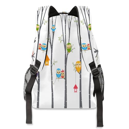 Sac à dos décontracté pour ordinateur portable avec imprimé hibou original - 5