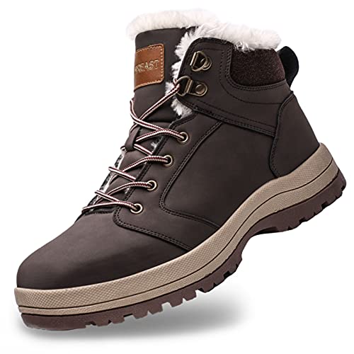 visionreast Men Womens Winter Snow Boots Insulated Outdoor Hiking Shoes Fur Lined Warm Boots - Main Image