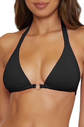 BECCA Women's Standard Color Code Triangle Bikini Top, Adjustable, Tie Back, Swimwear Separates