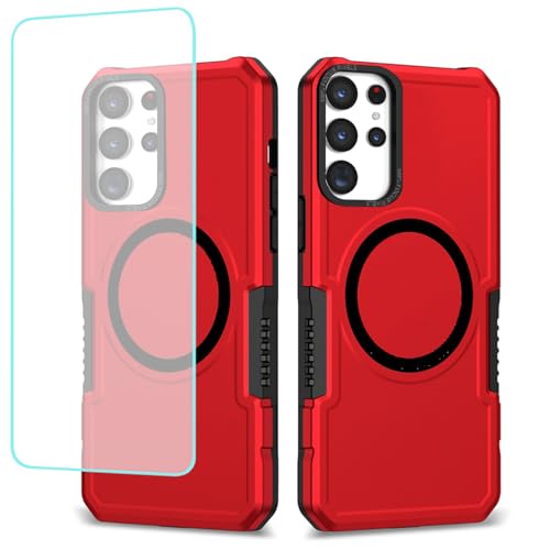 Wanyuexes Galaxy S24 Ultra 5G/Samsung S24 Ultra SM-S928UpP[X KXXN[veN^[t MagSafeΉ ϋv ϏՌ gѓdbP[X Samsung Galaxy S24 Ult