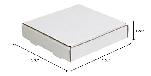 Miniatura 3 de Aviditi Cajas de correo de literatura blanca, 7-3/8 x 7-3/8 x 1-3/8 pulgadas, paquete de 50, a prueba de aplastamiento, para envío, correo y