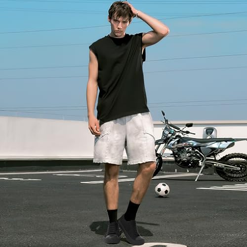 Image of yageyan Men Canvas Low top Shoes Classic Casual Sneakers Black and White Fashion Shoes