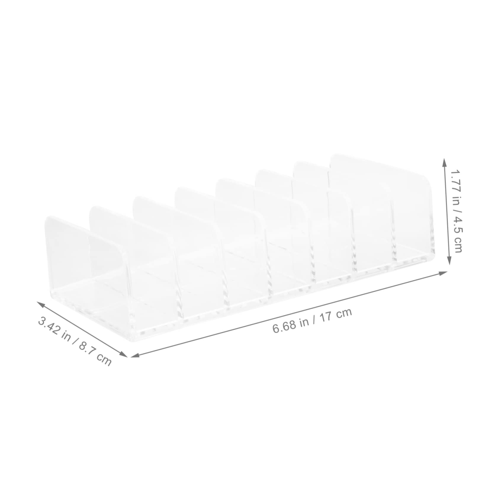 LALAFINA Storage Rack Makeup Organizer for Drawer Clear Eye Shadow Holder Cosmetic Rack Clear Eyeshadow Holder Desk Clear Dividers Vertical Cosmetic Holder Facial Mask Showcase Acrylic - Image 4