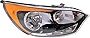 Evan-Fischer Headlight Assembly Compatible with 2012-2017 Kia Rio Halogen Hatchback Passenger Side