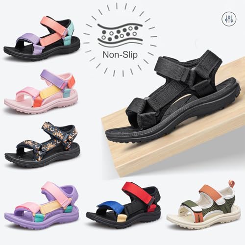 vibdiv Boys Girls Sandals Open-Toe Summer Outdoor Unisex Child Sport Sandals Athletic Lightweight(Toddler/Little Kid/Big Kid)2