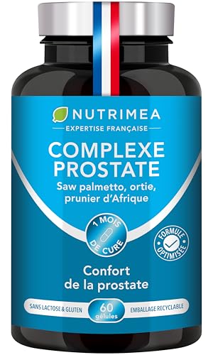 Protection de la Prostate & Confort Urinaire - Efficace contre l’HBP et les Mictions - Actifs Naturels - Ortie, Palmier Nain et Prunier d’Afrique - PROSTASUR - 60...