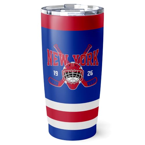 Image of ANTKING New York R Tumbler 20oz Custom Name Number Travel Mug Gifts | Stainless Steel Insulated Coffee Cup for Men Women