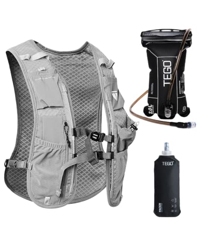 Image of TEGO Pacer Trail Hydration Kit | Running Hydration Vest with 500ml Soft Flask & 2L Hydration Bladder | 2.5L Capacity | Trail Running, Hiking, Marathon & Long Distance Running