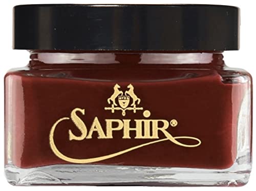 Image of Saphir Medaille d'Or Pommadier Cream 75ml - Natural Cream Leather Shoe Polish, Leather Conditioner for Boots, Handbags