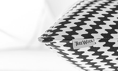 Housse de coussin pour canapé confortable noir TreeWool en coton doux - 6