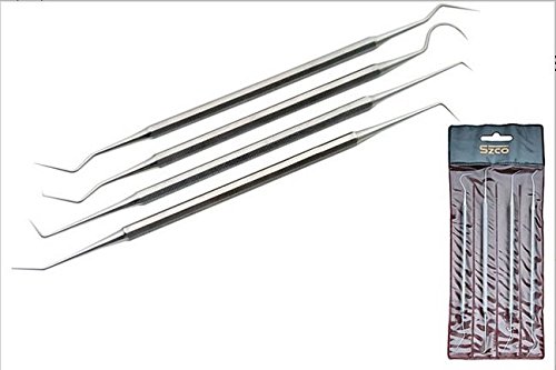 4 PIECE DENTAL PICK SET (STAINLESS STEEL)