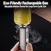 Cigar Lighter Windproof Butane Lighter with Large-Capacity Fuel Tank and Hole Punch, Adjustable Torch Flame,for Candle Camping,Men's Holiday Gifts(Black)
