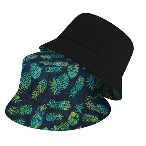 Image of Cool Bucket Hat Beach Sun Hat Beach Fishing Hat for Men Women Teens, Reversible Double-Side-Wear
