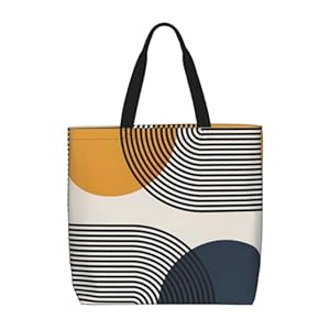 Tote Bag for Women with Zipper Pockets Reusable Grocery Bags Foldable Beach Bag Gifts