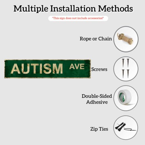Autism Awareness Metal Sign, Rustic Aluminum Wall Decor Plaque - image 3