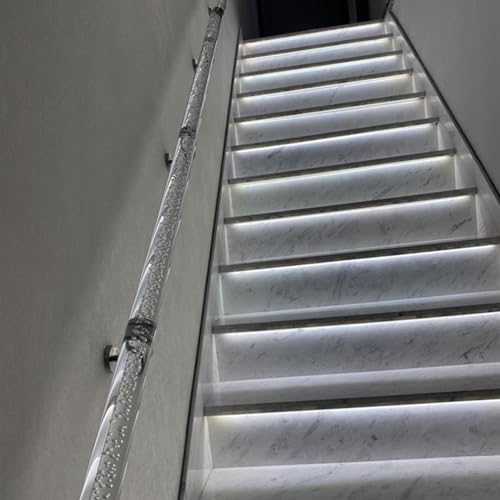 Barra per scale in acrilico trasparente, elegante soluzione di sicurezza per interni ed esterni, design moderno resistente alle intemperie per una maggiore stabilità e sicurezza, facile installazione