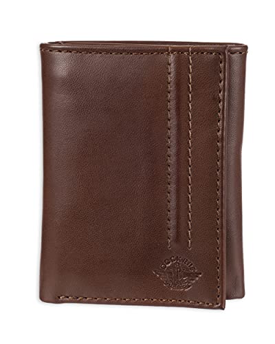 Dockers Men's Extra Capacity Trifold Wallet, Tan Stitching, One Size Dockers Men's Extra Capacity Trifold Wallet, Tan Stitching, One Size