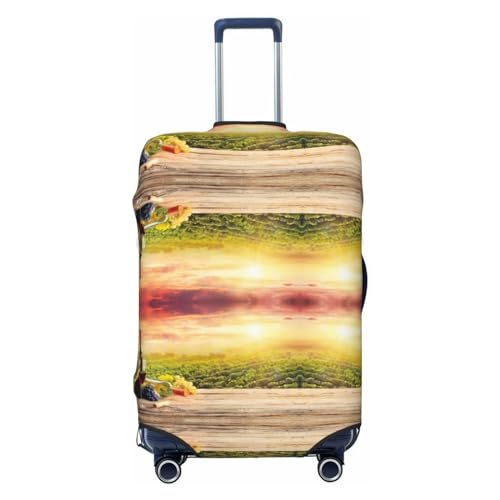 Red Wine Glasses Luggage Cover Washable Elasticated Luggage Covers for Suitcase tsa Approved Stylish Dust and Scratch Resistant Luggage Case Protector for Kids and Adults -